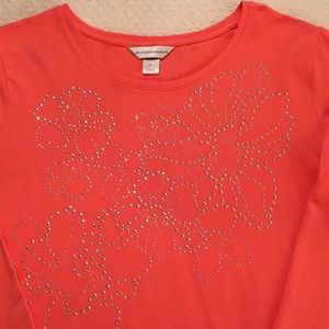 Embellished Coral Tee
